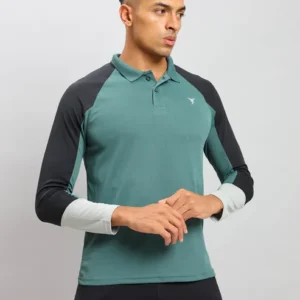 Men Colorblock Slim Fit Polo T-shirt with TECHNO COOL+