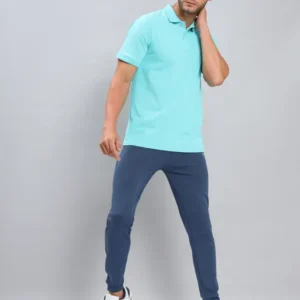 Men Solid Slim Fit Polo T-shirt with ELASTO PLUS